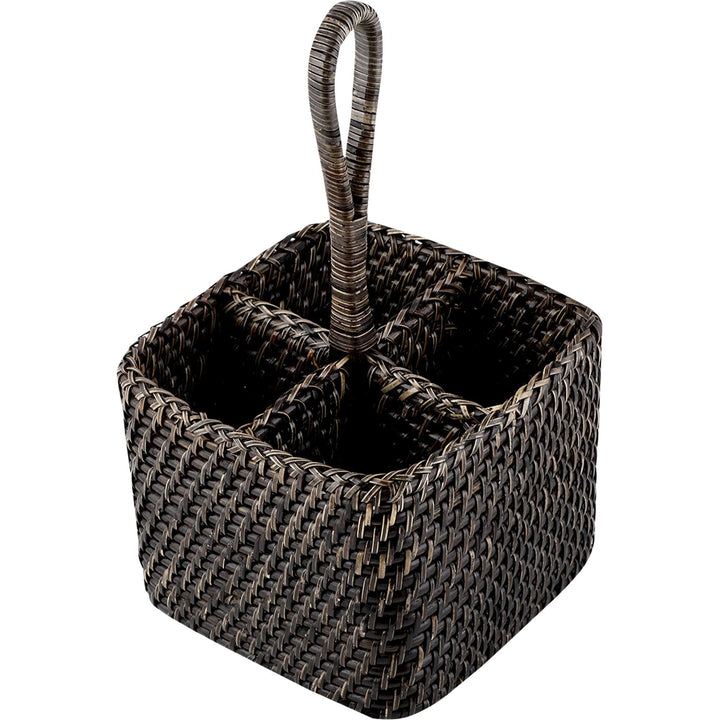 Cane Spoon Stand for Dining Table Antique Black - Quade