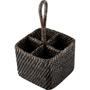 Cane Spoon Stand for Dining Table Antique Black - Quade