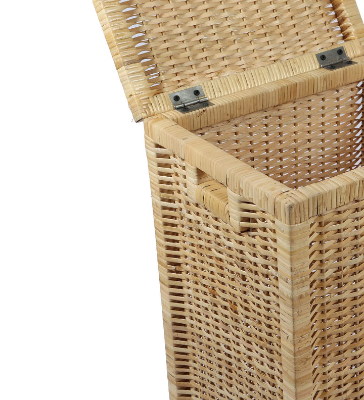Luxury Rattan Handicrafts  wicker water hyacinth kauna grass bamboo cane Storage Basket with Lids | laundry hampers for bathroom wicker laundry ba