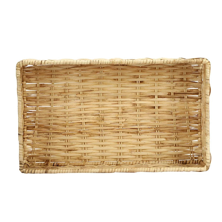 Rattan Storage Basket 13x6.5x3 Inch for Kitchen - Tobiaso