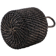 Cane Round Spoon Stand for Dining Table Dark Brown - Osric