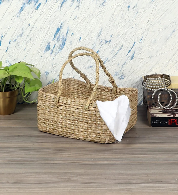 Wicker Storage Basket 10x8x5 Inch for Kitchen - Eldenton