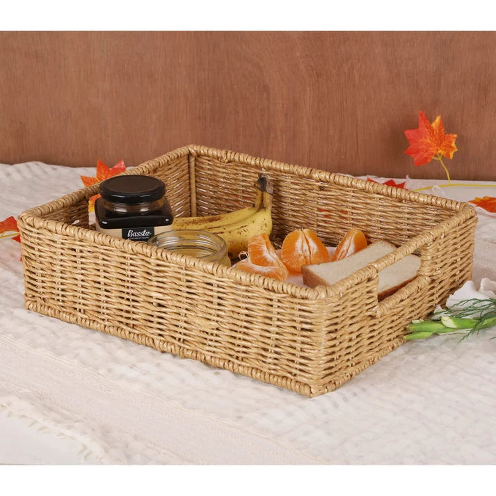 Seagrass Storage Basket Set of 2 | Kauna Grass Wicker Organizer - Nylan