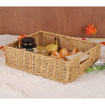 Luxury Rattan Handicrafts  wicker seagrass kauna grass water hyacinth rattan cane storage basket - (Beige) (14