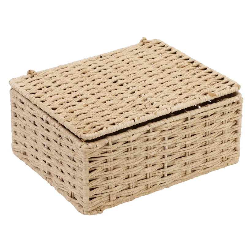 Kauna Grass Storage Basket with Lid - Kaine