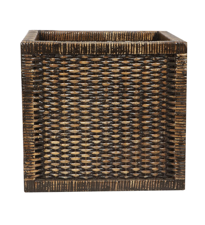 Wicker Storage Basket 12.5x13.5x12.5 Inch for Wardrobe - Idriston