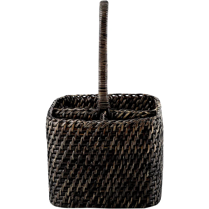 Cane Spoon Stand for Dining Table Antique Black - Quade
