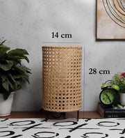 Rattan Table lamp for Living room | Bamboo Bedside table lamp | Cane Table lamp -Adina
