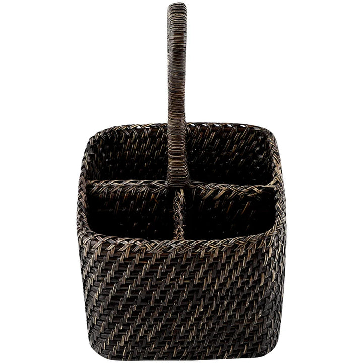 Cane Spoon Stand for Dining Table Antique Black - Quade