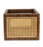 Luxury Rattan Handicrafts  Rattan cane webbing Storage basket | Wicker basket for storage organizer | Kauna Grass storage basket For Home | Kitchn Living Room - (Medium, Dark Brown) - Luxury Rattan Handicrafts 