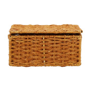 Seagrass Storage Basket with Lid 7x4.5x3 Inch for Home - Vossen
