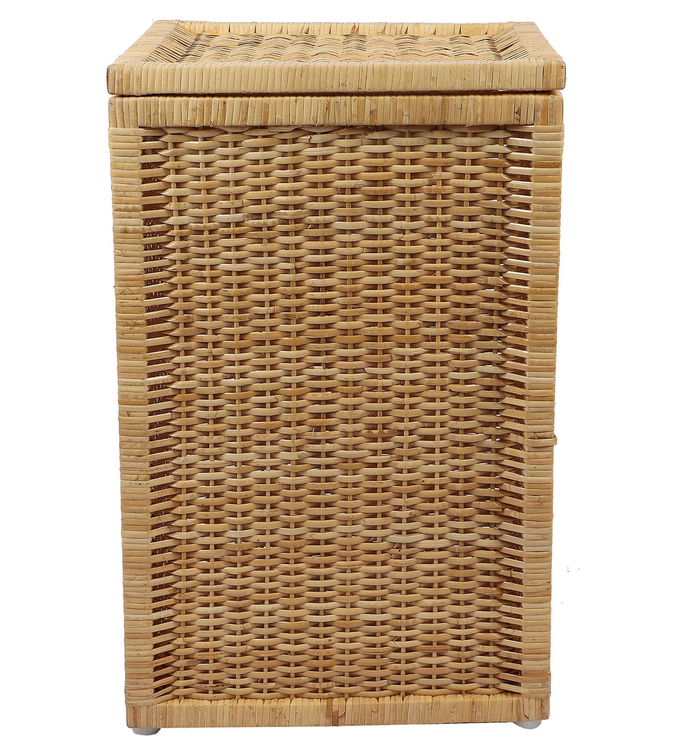 Luxury Rattan Handicrafts  wicker water hyacinth kauna grass bamboo cane Storage Basket with Lids | laundry hampers for bathroom wicker laundry ba