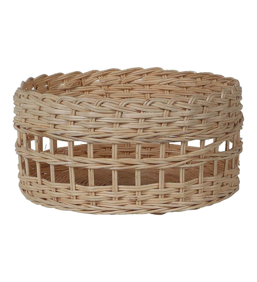 Luxury Rattan Handicrafts  Handmade Wicker Basket Bathroom Vanity Tray, Wicker Kitchen Counter top Storage Shelf Coffee Table Decorative Tray Cosm