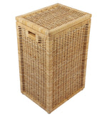 Luxury Rattan Handicrafts  wicker water hyacinth kauna grass bamboo cane Storage Basket with Lids | laundry hampers for bathroom wicker laundry ba