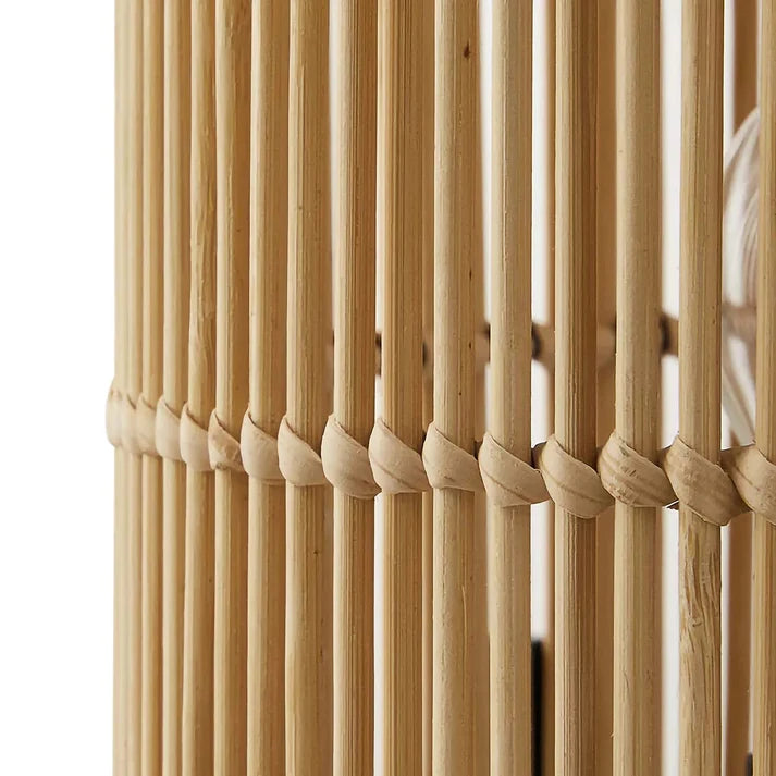 Rattan Table Lamp for Living Room | Bamboo Bedside Table Lamp - Artina