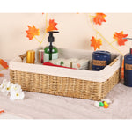Luxury Rattan Handicrafts  wicker seagrass kauna grass water hyacinth rattan cane storage basket - (Beige) (14