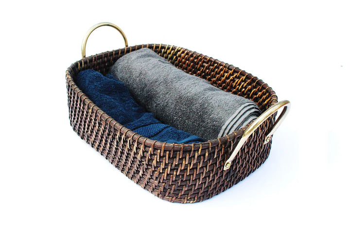Bamboo Storage Basket for Bathroom - Amara