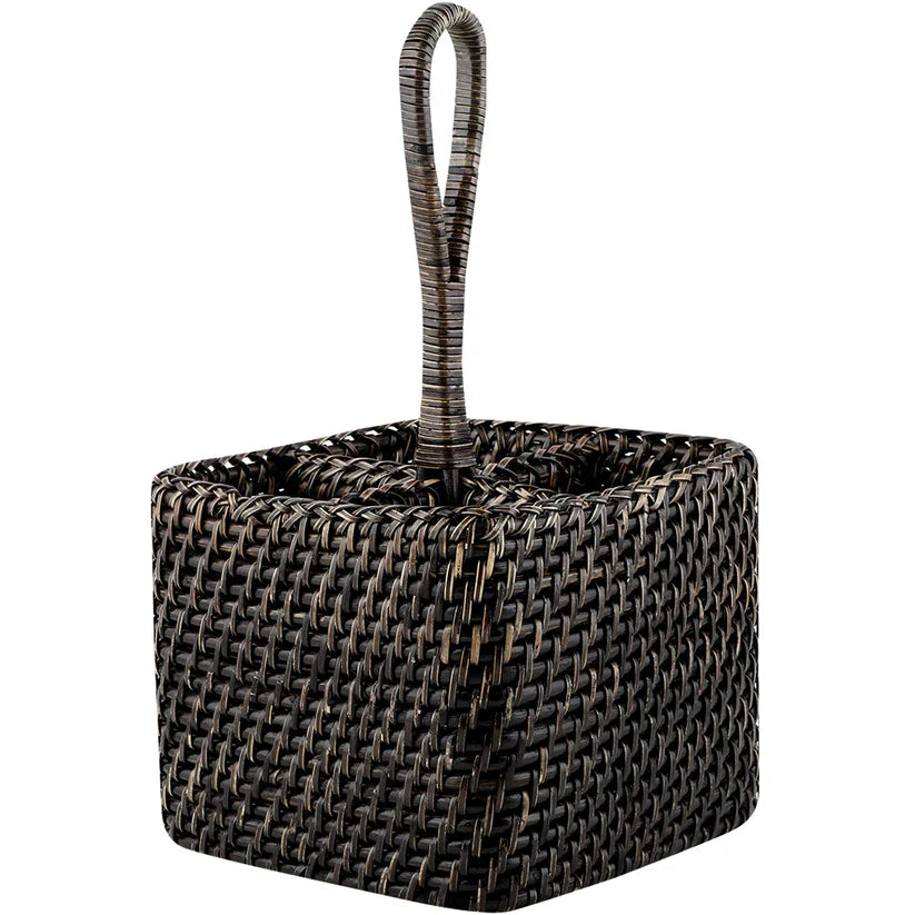 Cane Spoon Stand for Dining Table Antique Black - Quade