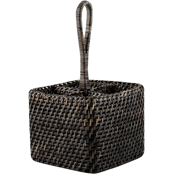 Cane Spoon Stand for Dining Table Antique Black - Quade