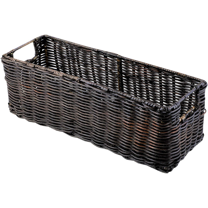 Wicker Vanity Tray for Bathroom Antique Black- Ulwinton