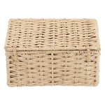 Ishani kauna grass wicker storage basket with lid