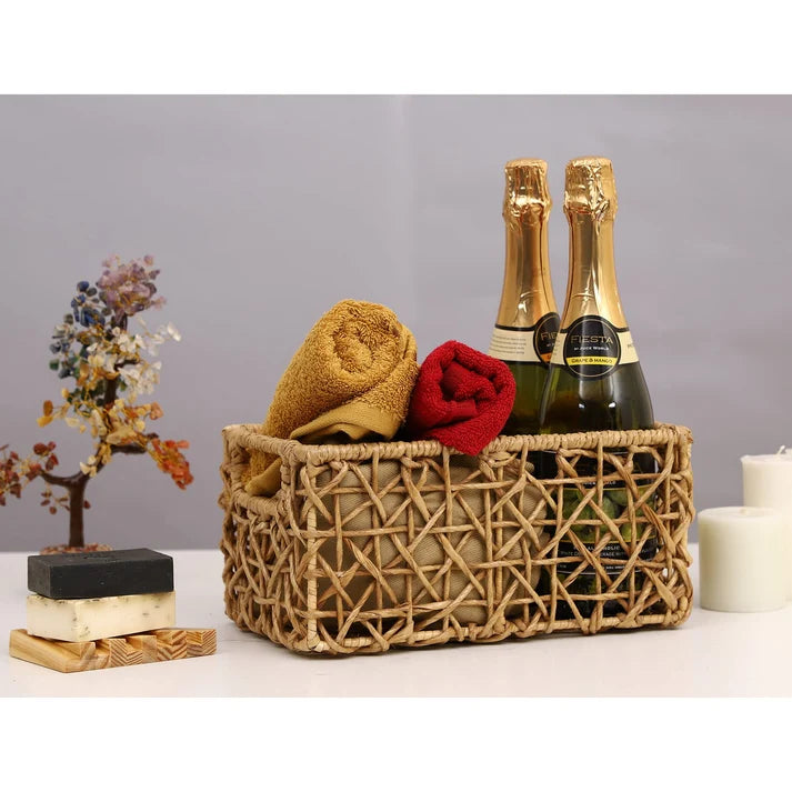 Rattan Storage Basket 11x7x5 Inch for Home - Rhydwen