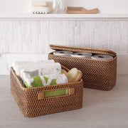 Rattan Wicker Basket for Bathroom | Handmade Storage Organizer - Ulvarston