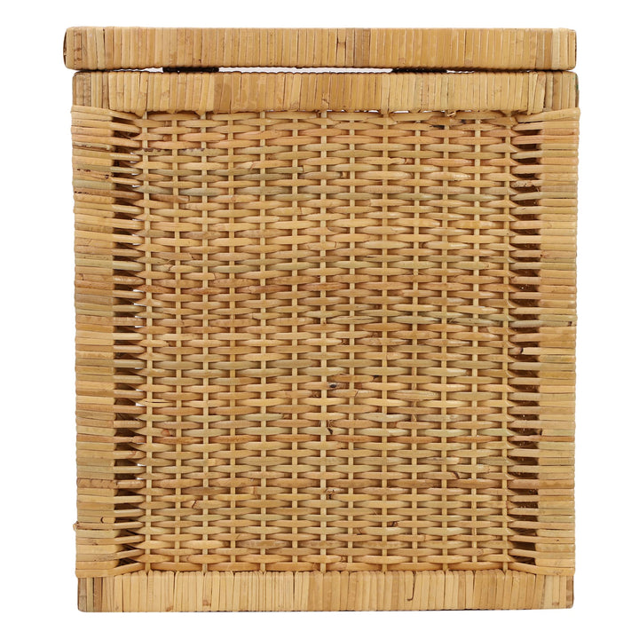 Wicker Storage Basket with Lid for Bathroom - Torrenfield