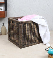 Wicker Storage Basket 12.5x13.5x12.5 Inch for Wardrobe - Idriston