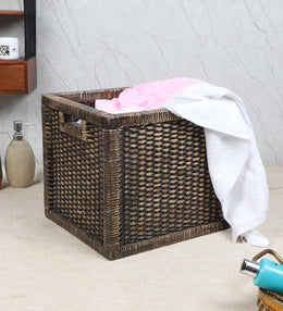 Wicker Storage Basket 12.5x13.5x12.5 Inch for Wardrobe - Idriston