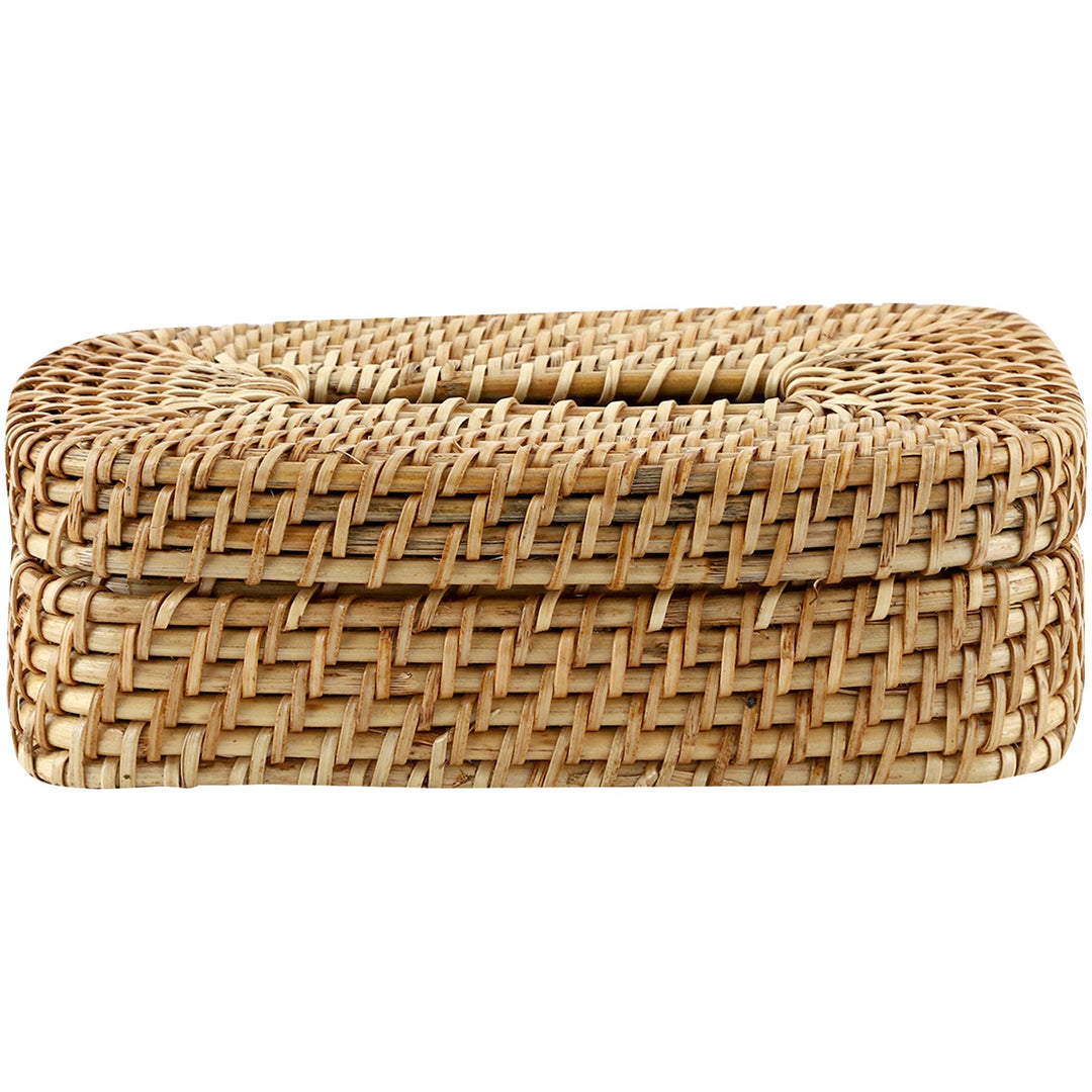 Rattan Tissue Box Holder for Bathroom | Cane Napkin Dispenser - Aricson