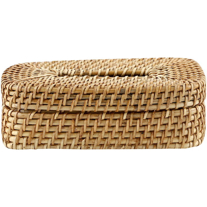 Rattan Tissue Box Holder for Bathroom | Cane Napkin Dispenser - Aricson