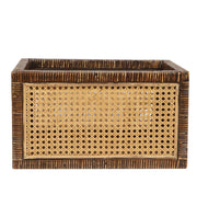 Luxury Rattan Handicrafts  Rattan cane webbing Storage basket | Wicker basket for storage organizer | Kauna Grass storage basket For Home | Kitchn Living Room - (Medium, Dark Brown) - Luxury Rattan Handicrafts 