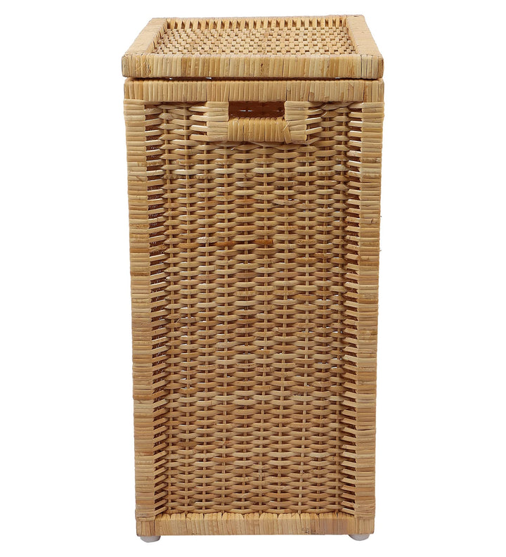 Luxury Rattan Handicrafts  wicker water hyacinth kauna grass bamboo cane Storage Basket with Lids | laundry hampers for bathroom wicker laundry ba