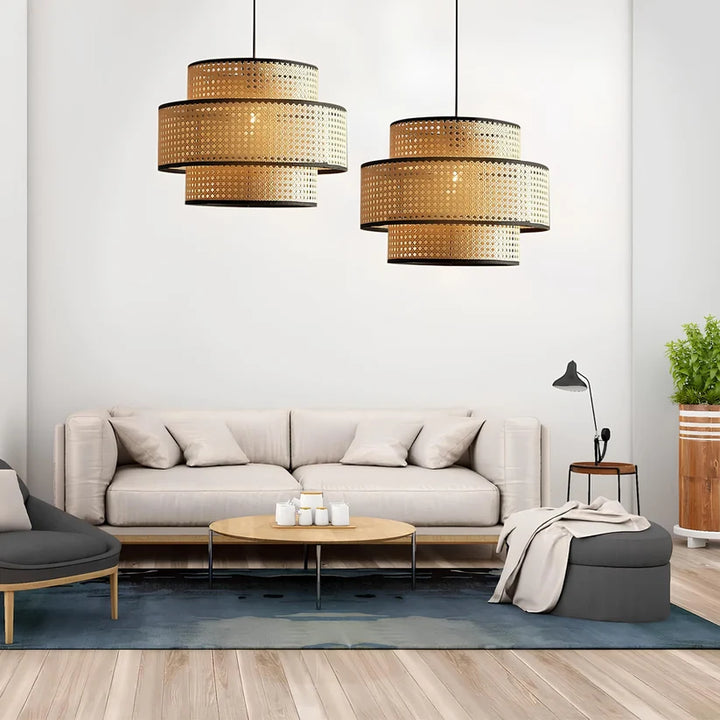 Wicker Ceiling Light for Drawing Room - Larkston