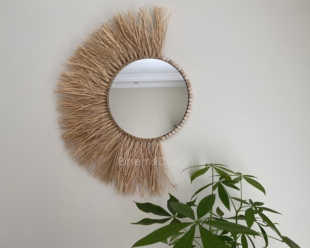 Wicker Wall Basket | Rattan Wall Decor | Bamboo Basket Decor - Kaia - Luxury Rattan Handicrafts 