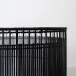 Hem rattan bamboo laundry basket black
