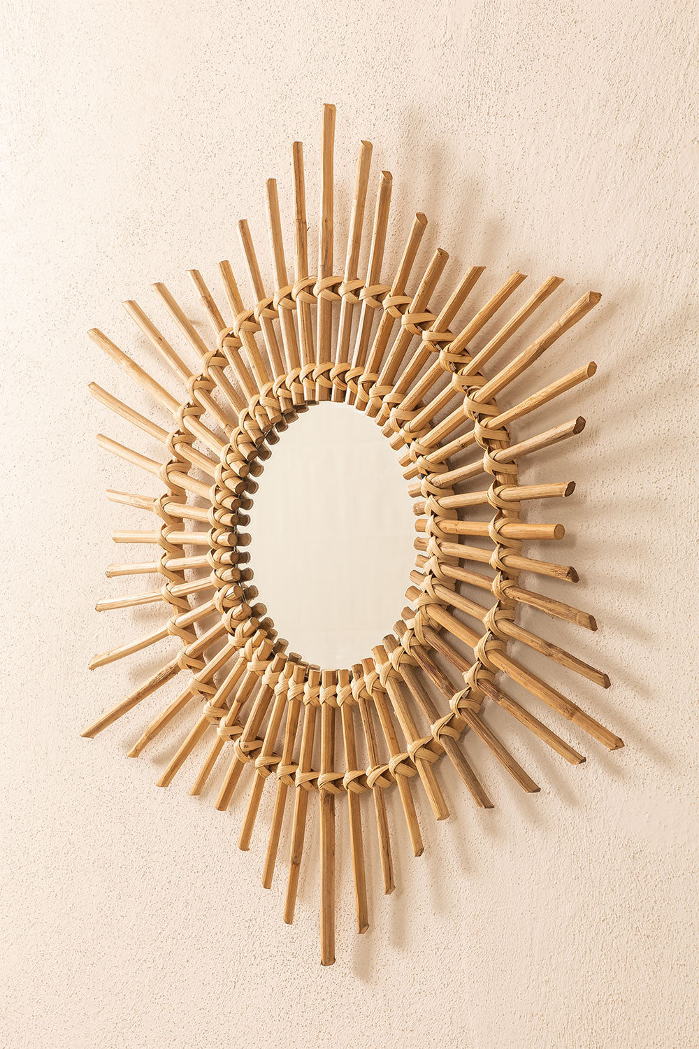 Rattan Wall Mirror for Dining Room | Cane Round Mirror - Drydenshire