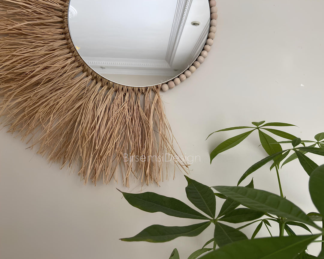 Wicker Wall Basket | Rattan Wall Decor | Bamboo Basket Decor - Kaia - Luxury Rattan Handicrafts 
