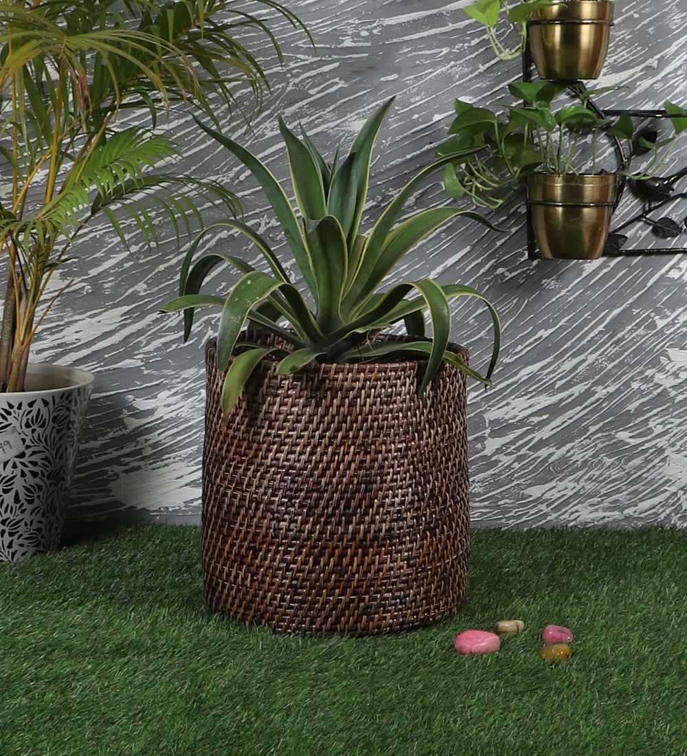 Rattan Planter | Cane Laundry Bin | Bamboo toy Storage - Mahika by Luxury Rattan Handicrafts 