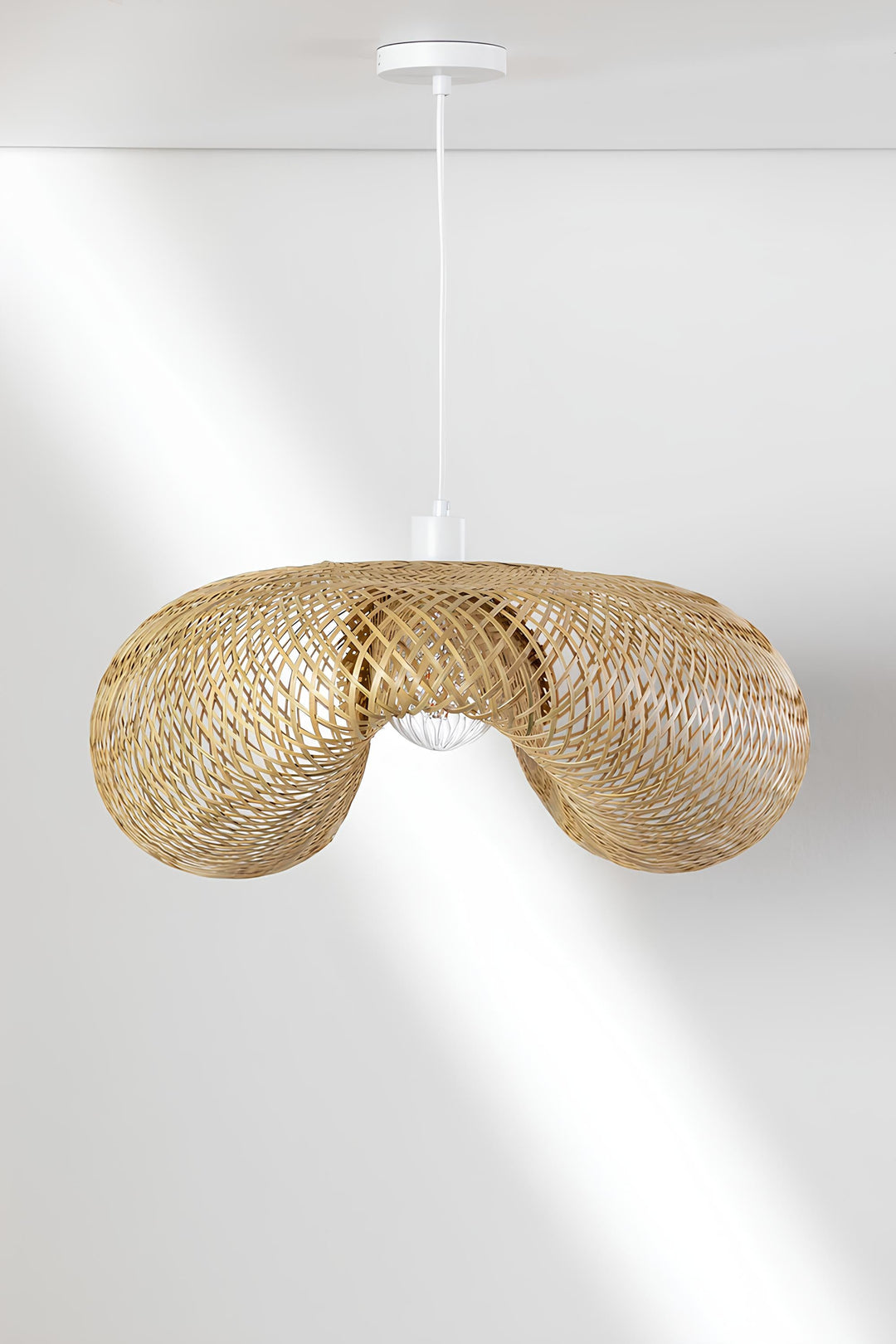 Bamboo Hanging Light for Drawing Room | Rattan Pendant Lamp - Zane