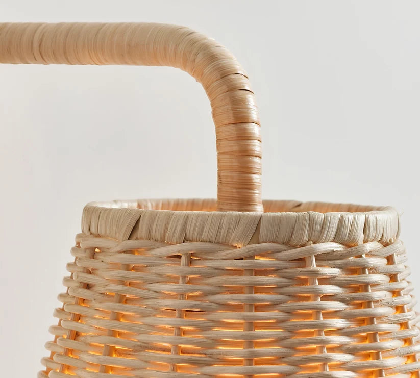 Bamboo Wall Sconce for Entryway | Jute Wall Light - Yorick