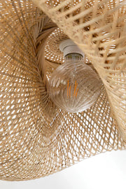 Bamboo Hanging Light for Drawing Room | Rattan Pendant Lamp - Zane