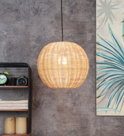 Bamboo Ceiling Light for Dining Room | Rattan Flush Mount Lamp - Avril