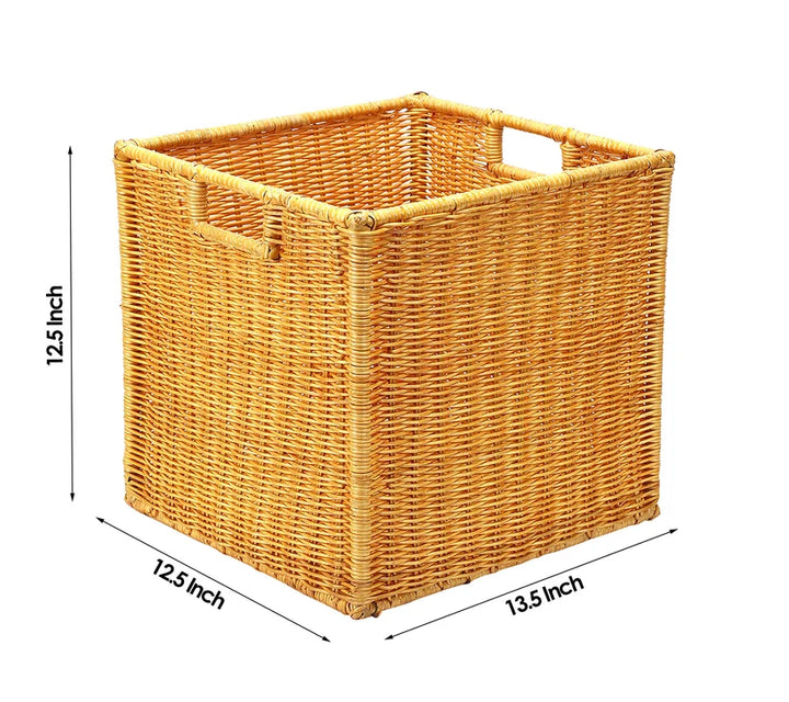 Wicker Storage Basket 12.5x13.5x12.5 Inch - Fenriswood