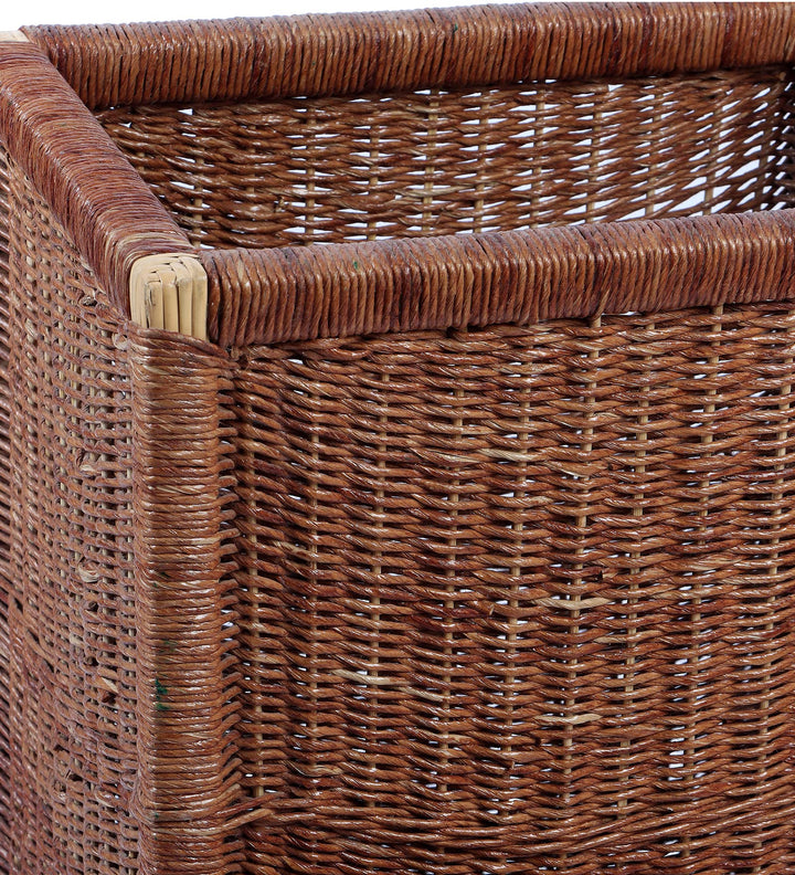 Wicker Laundry Basket with Lid for Bathroom- Xylander