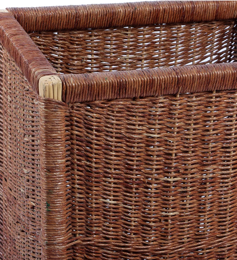 Wicker Laundry Basket with Lid for Bathroom- Xylander