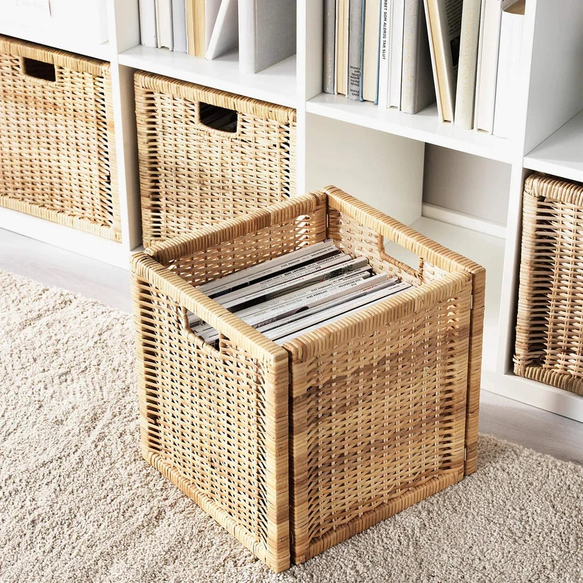 Wicker Storage Basket 12.5x13.5x12.5 Inch for Wardrobe - Groveland
