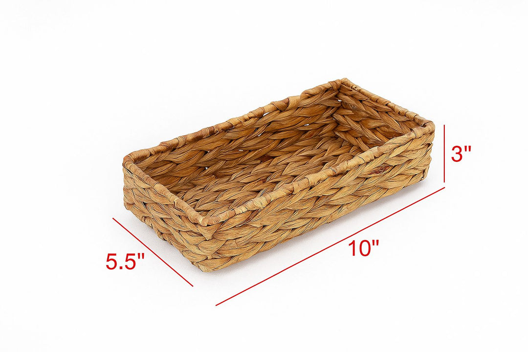Luxury Rattan Handicrafts  Handmade Wicker Organizer Tray for kitchen and dining table | Seagrass Tray for kitchen and dining table (10 L x 5.5 W 