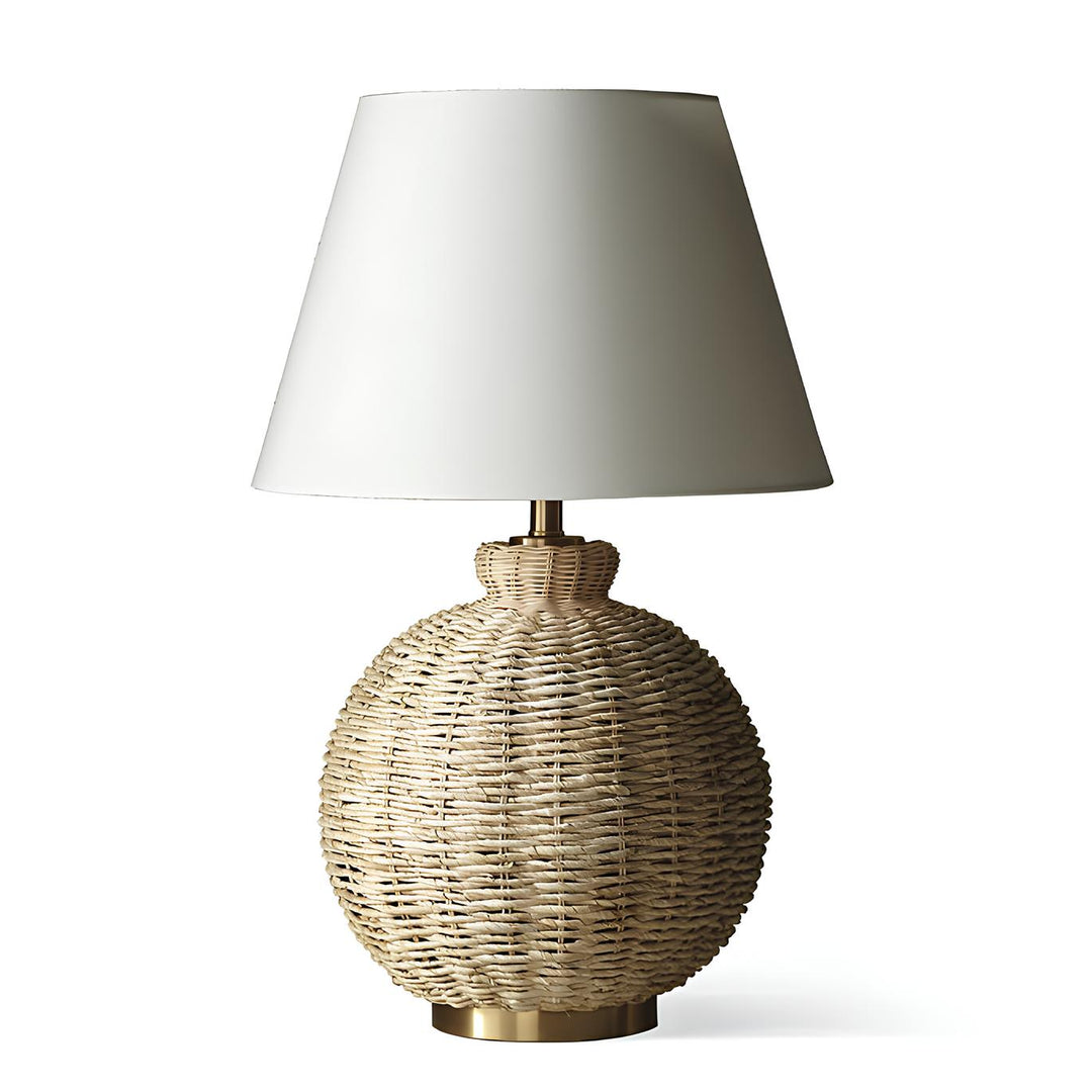 Rattan & Bamboo Table Lamp for Bedroom | Handmade - Idris